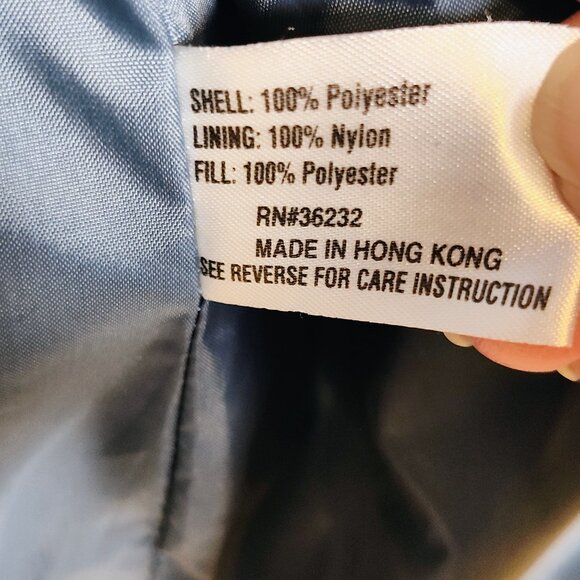 Gallery Women's Medium Quilted Sea Blue Full Zipper Jacket - Picture 8 of 11